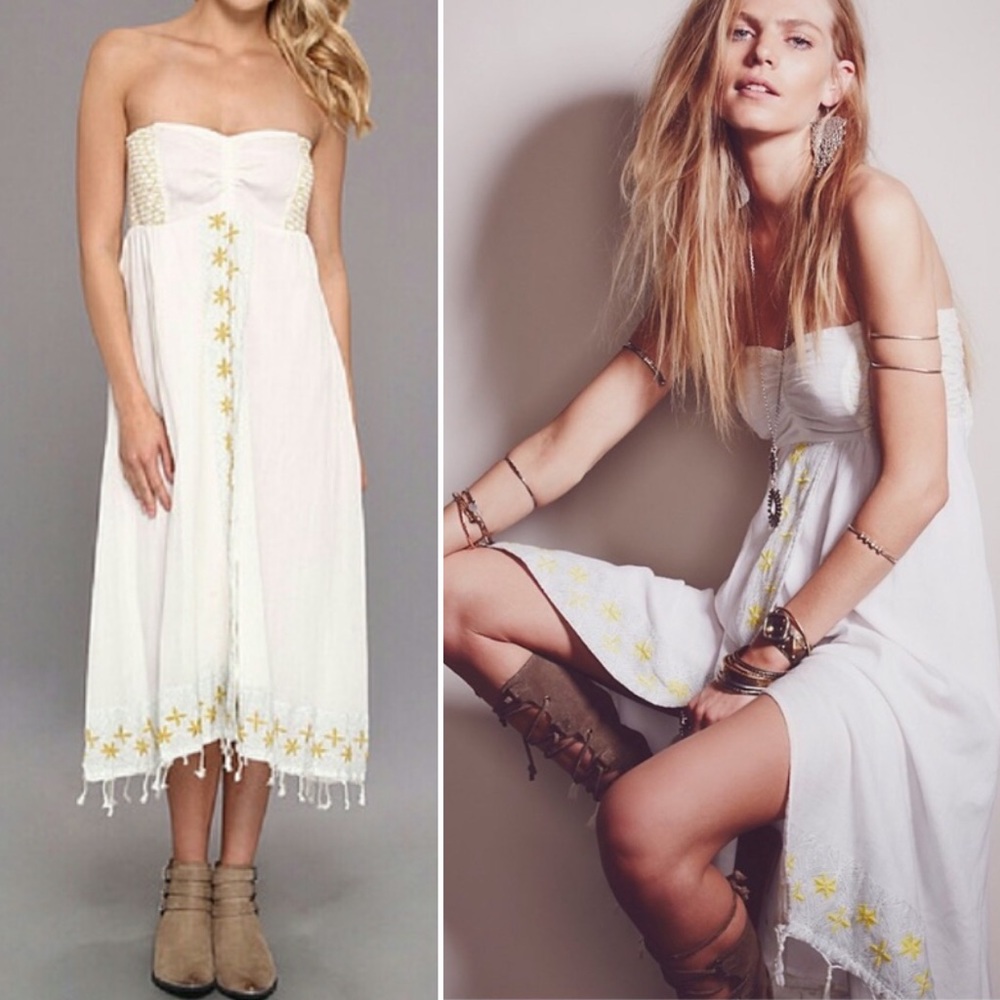 Free People Star of India Strapless Dress